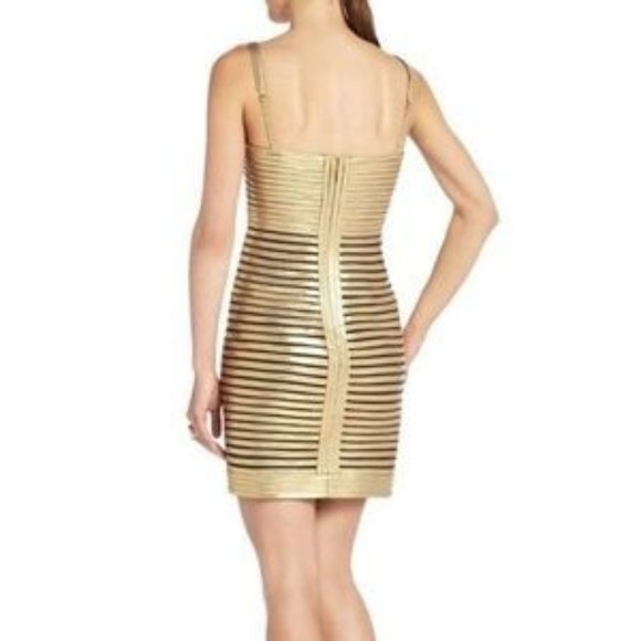 BCBGMAXAZRIA Gold Beret Dress - Picture 2 of 6